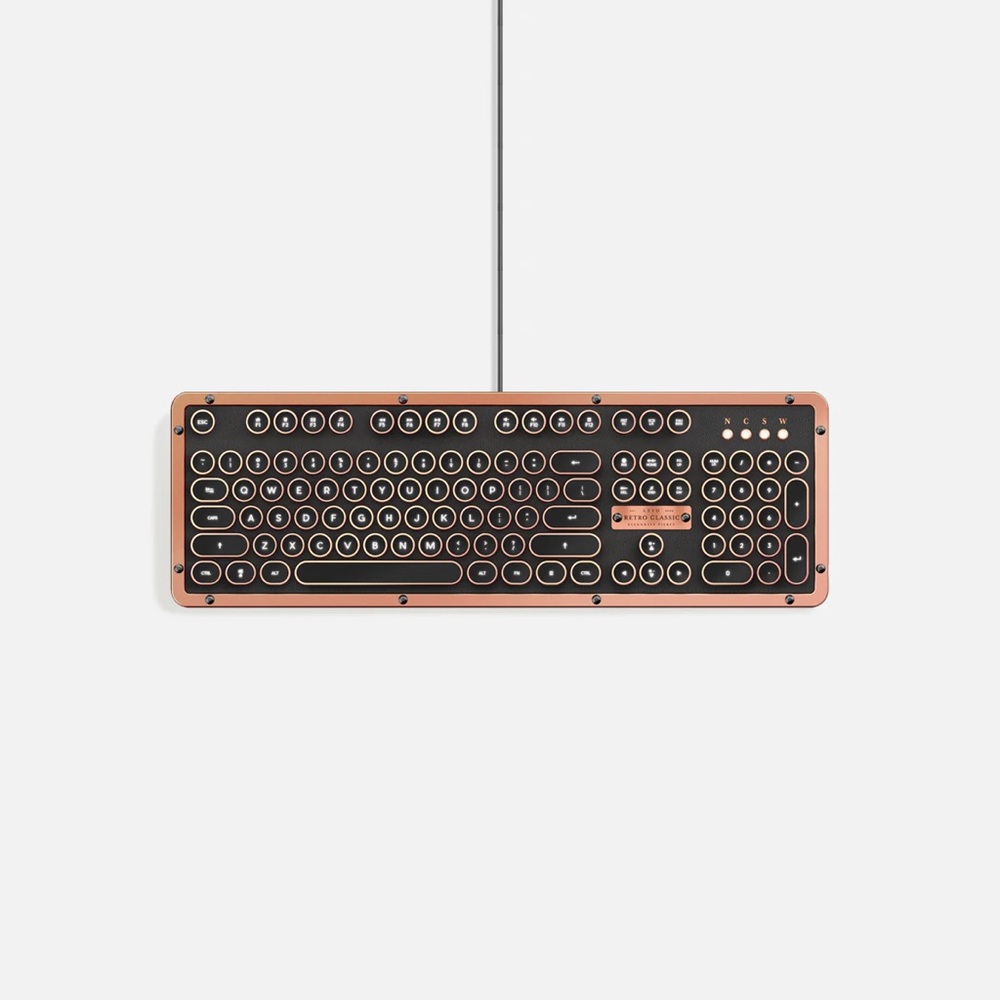 Azio Mechanical Keyboard rose gold/black